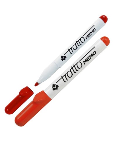Pennarello Tratto Memo a secco per lavagne cancellabili punta conica tratto 2,5 mm Tratto(Min.Mul./12)