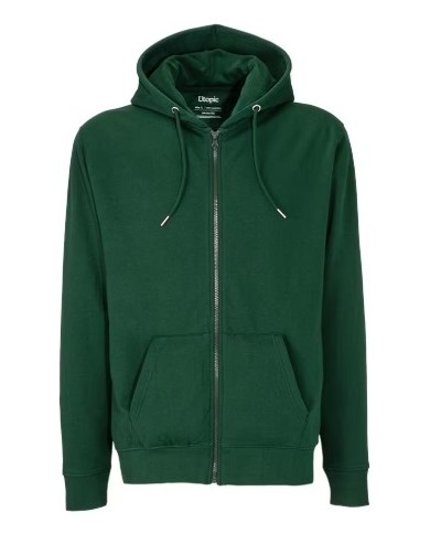Felpa con cappuccio unisex 100% tessuto rigenerato Verde scuro XS-XXXL