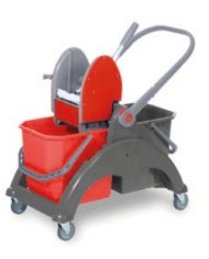 SKY2.25MP Carrello duo 2x25lt con manico plastica s/pressa s/secchi
