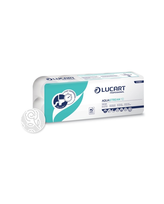 Carta igienica a rotolo Aquastream 10 10rotolix12
