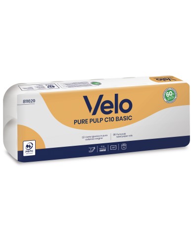 Carta igienica a rotolo Pure Pulp C10 Basic 10rotolix12