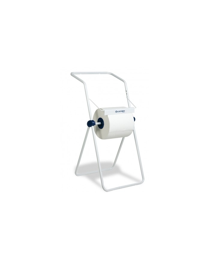 Dispenser per bobine industriali a terra in tubo metallico