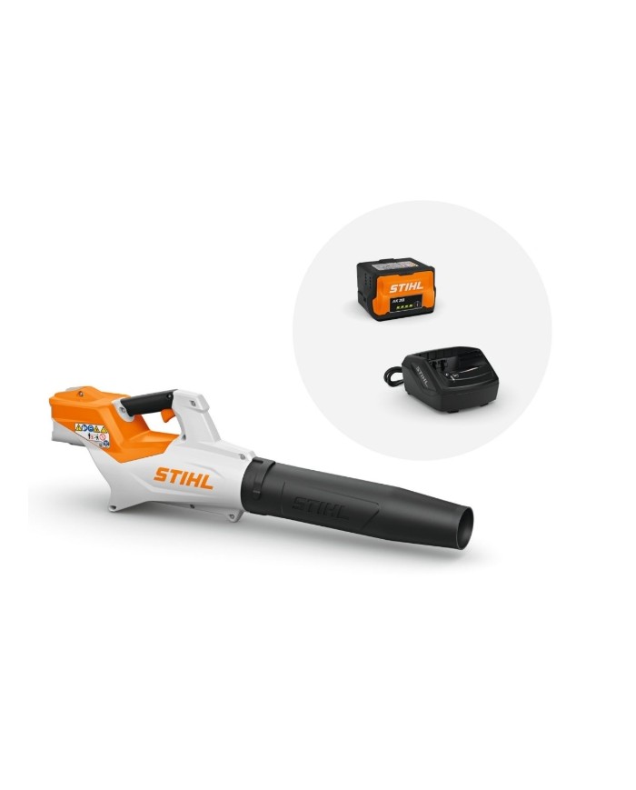 Soffiatore a batteria Stihl BGA 50 con  batteria AK20 e carica batterie AL101