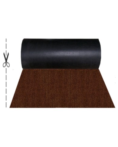 Tappeto cocco 17mm + fondo PVC marrone
