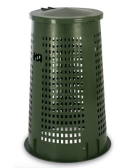 Trespolo Zefiro verde con coperchio 110lt